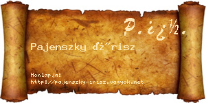 Pajenszky Írisz névjegykártya